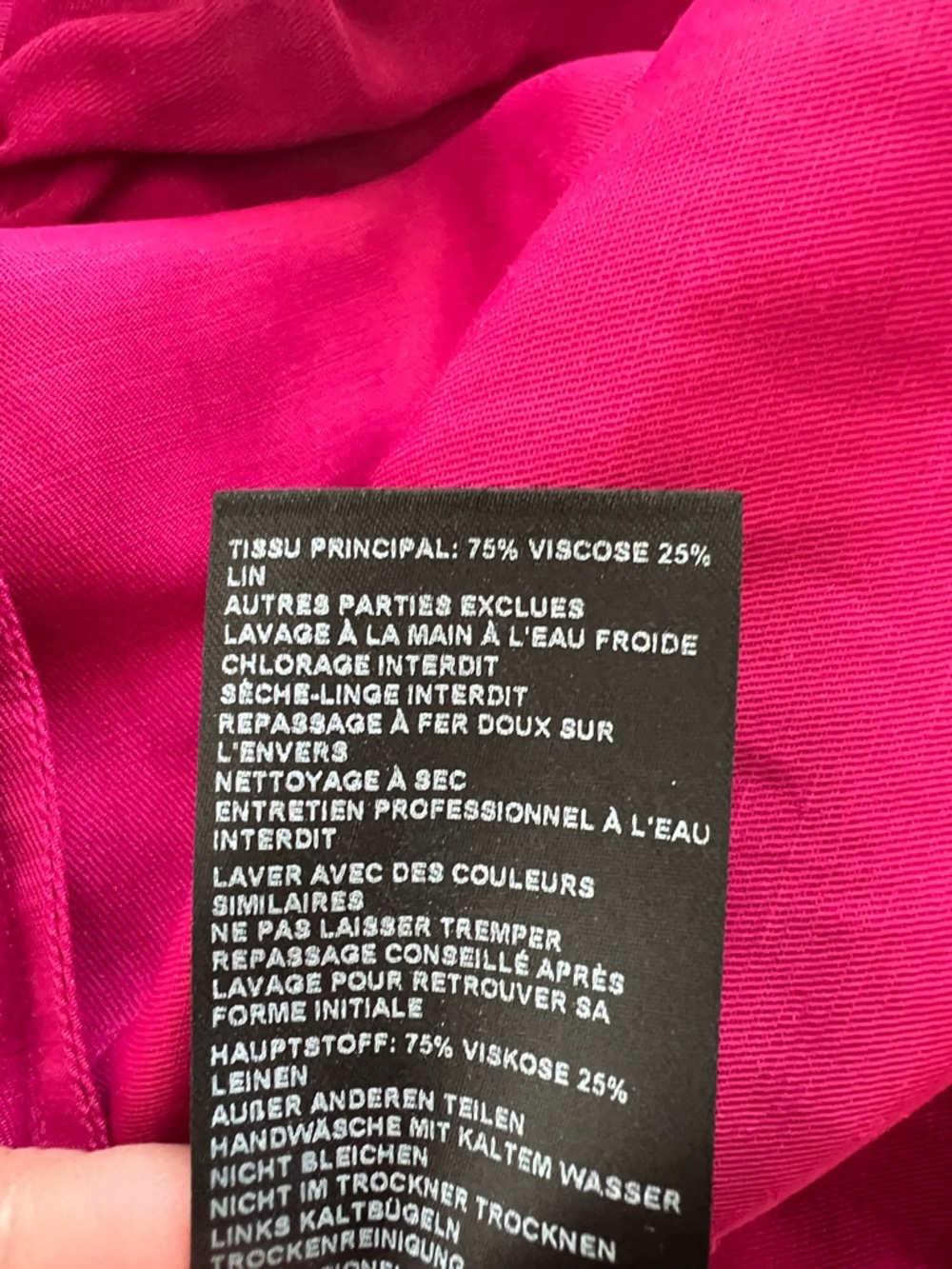 NWT ba&sh Fuchsia Framboise Puff-Sleeve Square-Neck Dress Robe Palerme L - Picture 10 of 10